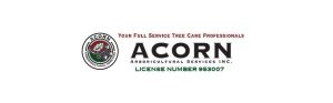 Acorn Arboricultural Services logo and license number.
