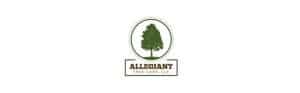 Allegiant Tree Care logo with tree illustration.