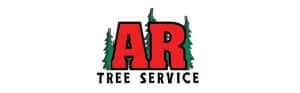 AR Tree Service logo with trees