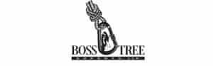 Boss Tree Experts logo with climber and rope.