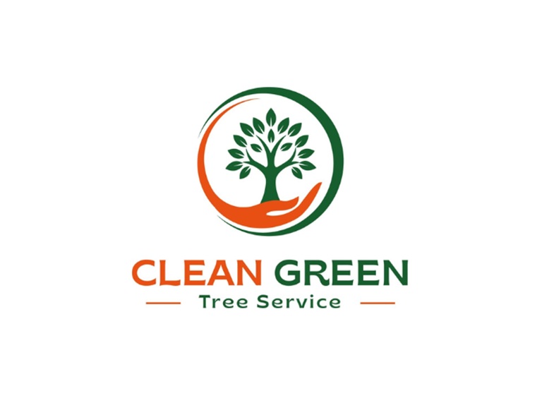 clean green tree service logo