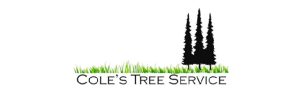 Cole's Tree Service logo with trees and grass.