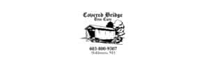 Covered Bridge Tree Care logo with contact details.