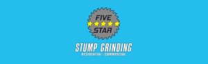 Five Star Stump Grinding Logo, Residential and Commercial