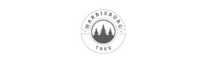 Harrisburg Tree logo with pine trees.