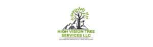 High Vision Tree Services logo with mountain and tree