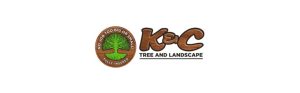 K&C Tree and Landscape logo with tree symbol
