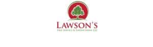 Lawson's Tree Service and Landscaping logo with tree.