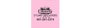 Liberty Stump Grinders logo and phone number.