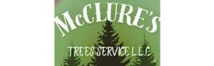 McClure's Tree Service LLC logo with trees.
