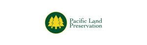 Pacific Land Preservation logo with trees.