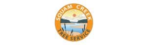 Squam Creek Tree Service logo with landscape