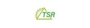 Triangle saw logo with TSR letters in green.