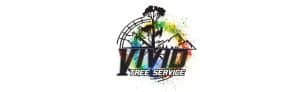 Vivid Tree Service logo with colorful design.